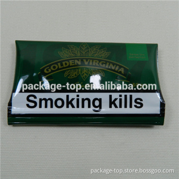 50g tobacco pouch/ hand rolling tobacco pouch with ziplock/ plastic tobacco pouch